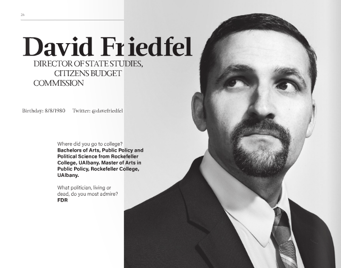 City & State Magazine page with picture of Dave Friedfel and text